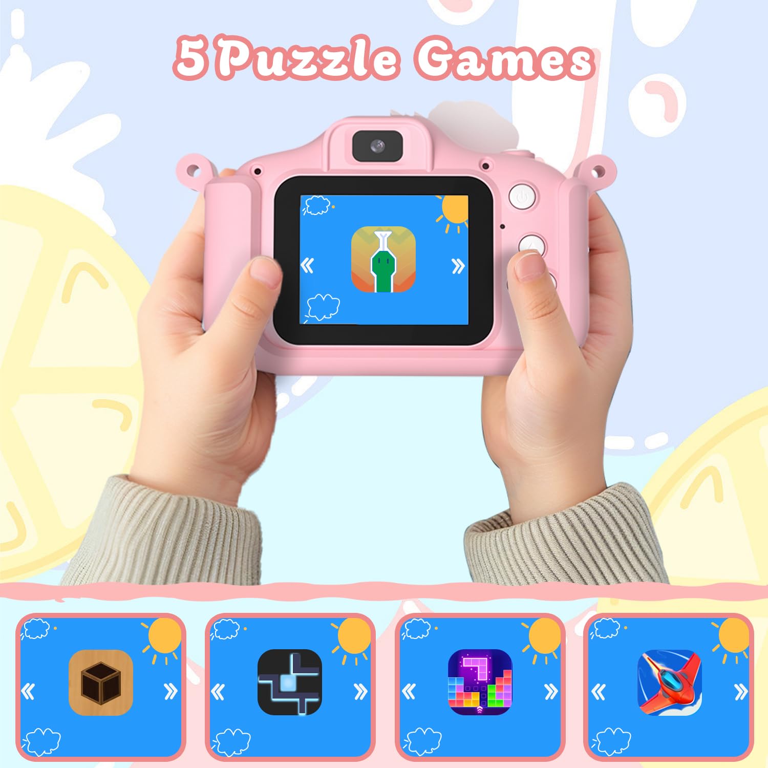 **Best Kids Camera Toys for 3-12 Year Old Girls & Boys – HD Digital Video Camcorder with Cartoon Silicone Cover – Perfect for Birthday Gifts, Travel, and Outdoor Adventures**