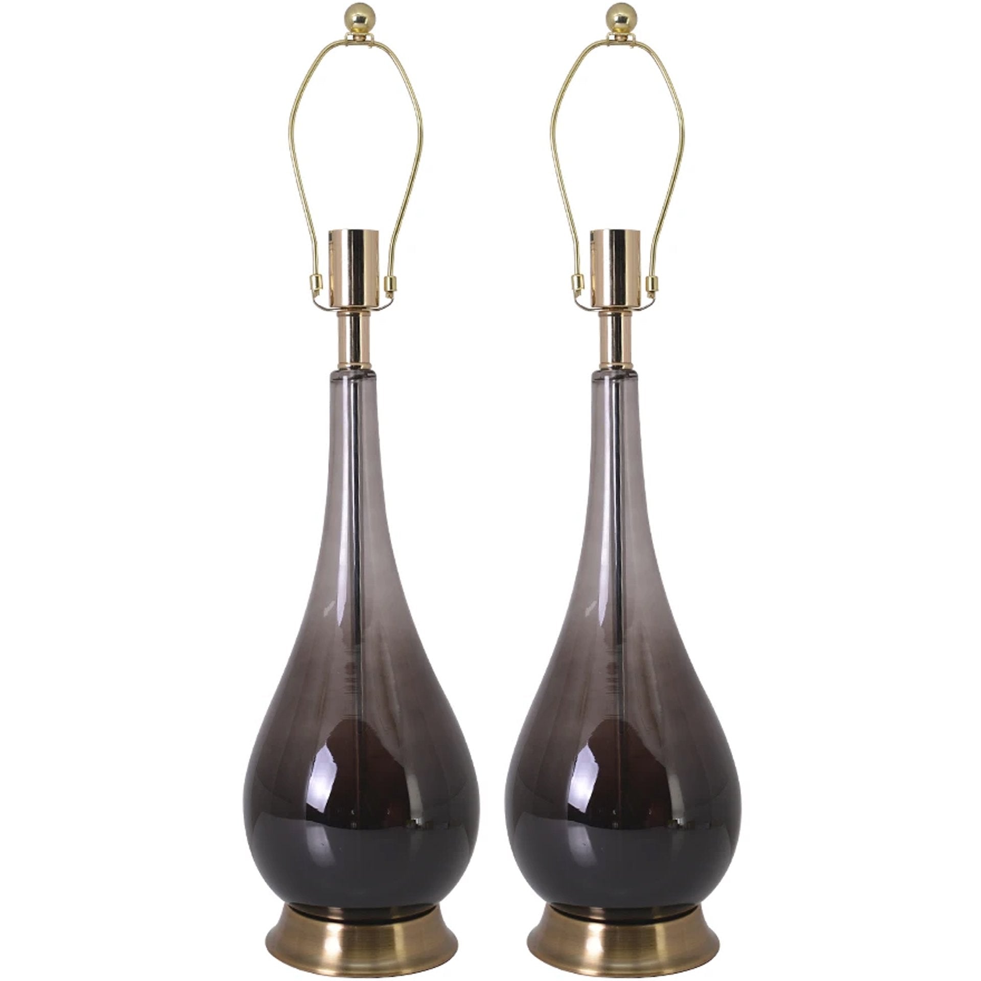 Tulip Big Translucent Ombre Glass Table Lamp Set of 2 - 30 Inch Modern Home Decor Lighting for Living Room, Bedroom & Office