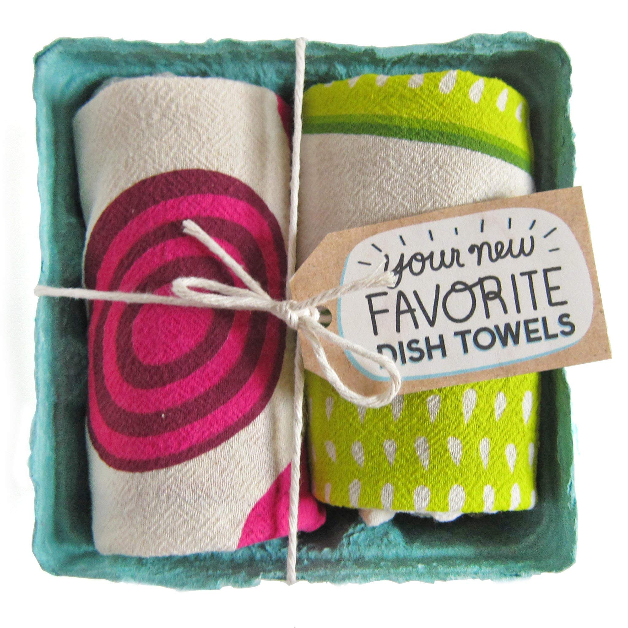 Pickled Please - Set of 2 Absorbent Cotton Dish Towels for Kitchen, Cooking & Cleaning | Perfect for Drying Dishes, Wiping Countertops & Decor