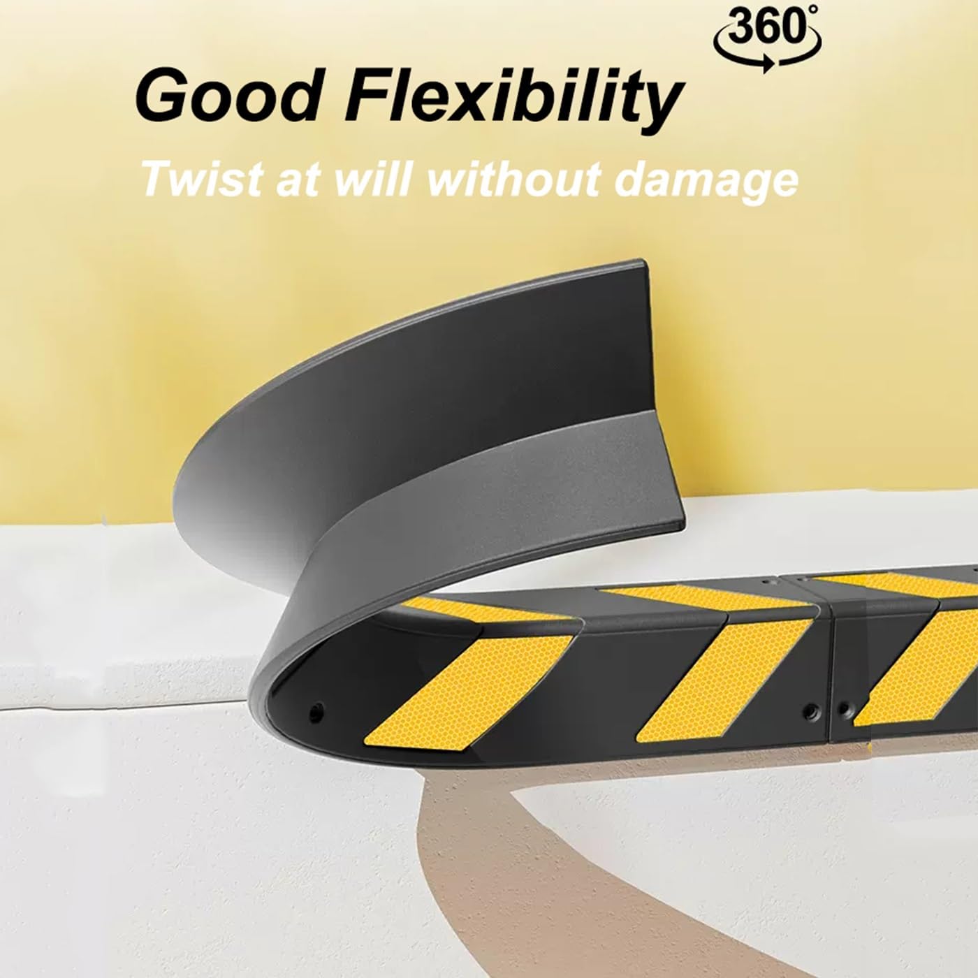 Garage Wall Protector & Corner Guards - Heavy Duty Rubber Bumper Protection for Car Doors, Front Bumpers & Garage Poles | Anti-Collision Padding with Safety Strips | Perfect for Home Garages, Parking Spaces & Tight Corners