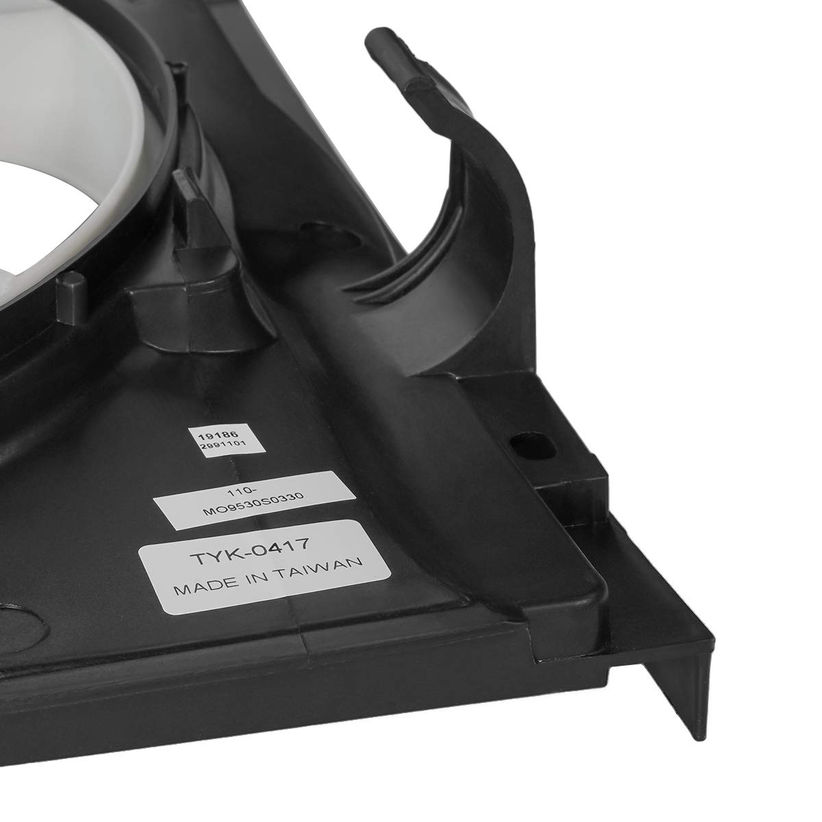 DNA Motoring OEM-RF-0265 TO3115165 Black Factory Style Radiator Cooling Fan Assembly Replacement - Perfect for Car Engine Cooling System Repair & Maintenance