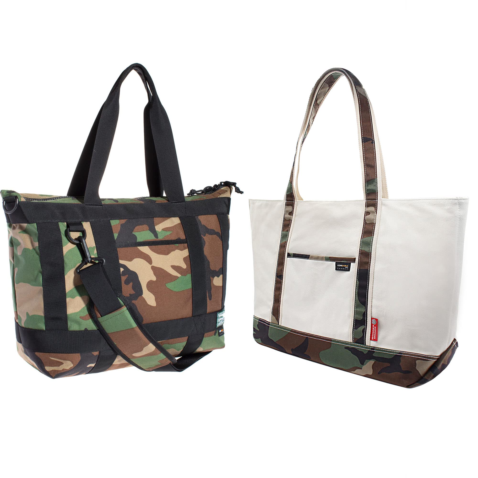 Large Camouflage Tote Bag for Women & Men - Durable Travel, Work, School & Overnight Bag - Perfect for Camping, Gym, Beach & Daily Commute