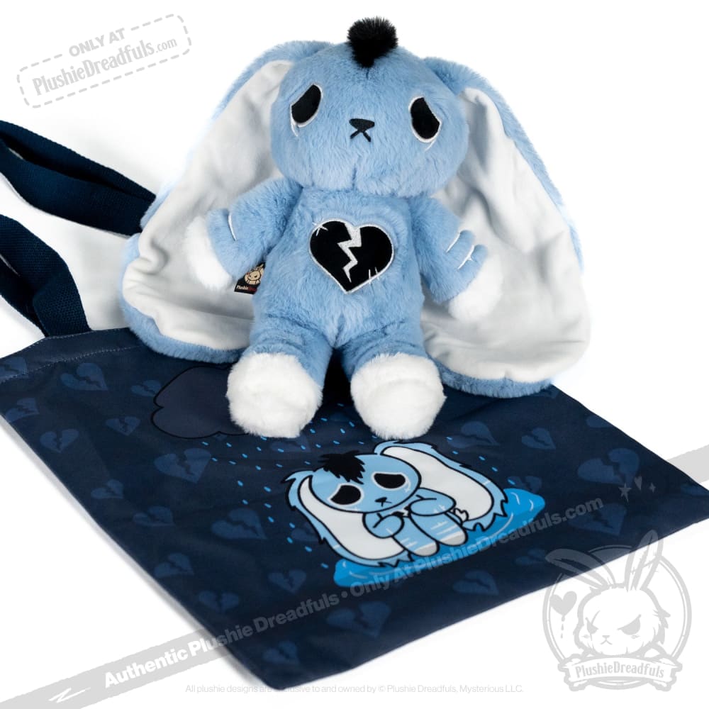 Plushie Dreadfuls Depression Rabbit V2 Mohawk Edition - Soft Stuffed Animal Toy for Anxiety Relief & Emotional Support | Perfect for Therapy, Comfort, and Mental Health Awareness Gifts