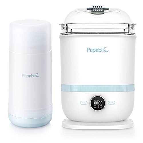 Portable Baby Bottle Warmer & 6-in-1 Sterilizer Dryer Combo - Mini Travel Bottle Heating Kit for Breast Milk & Formula - Perfect for On-the-Go Parents, Airplane Travel & Outdoor Adventures