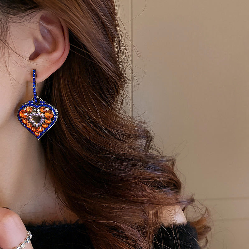 Bohemian Heart Beaded Drop Earrings for Women | Colorful Handmade Dangle Earrings | HE7561 | Perfect for Festivals, Weddings & Boho Fashion Accessories