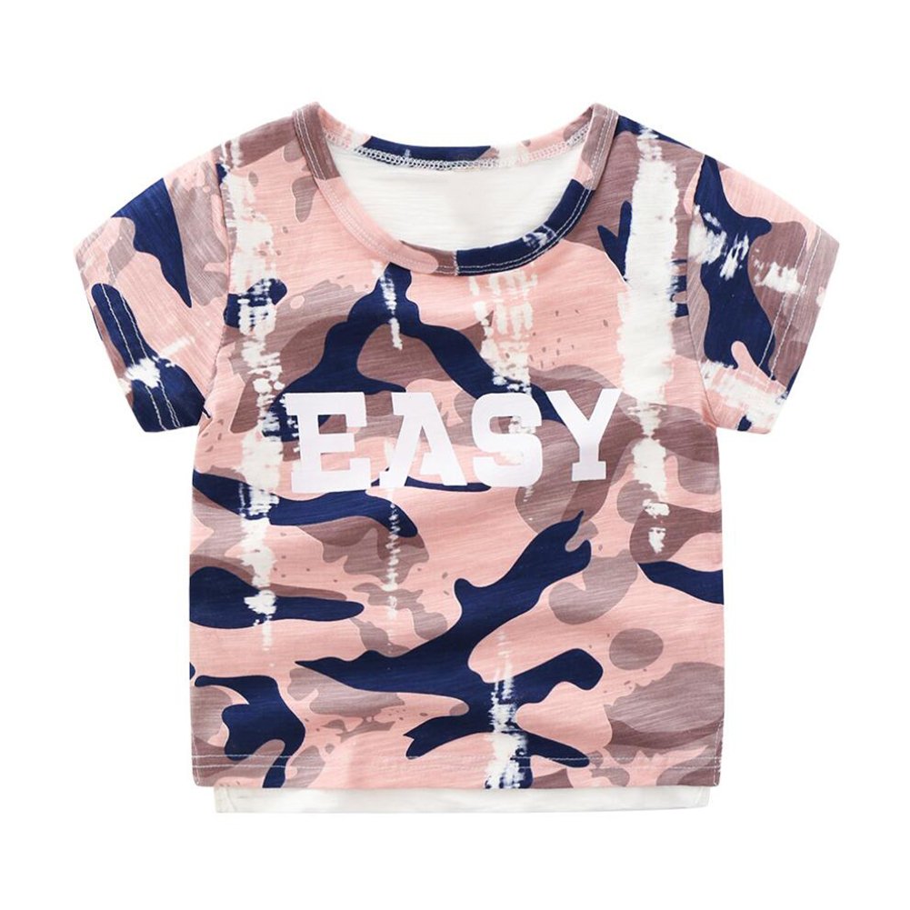 Trendy Boys Clothes Set - Camouflage Print Soft Cotton T-Shirt & Stretch Denim Shorts | Comfortable Outfit for Playdates, School & Outdoor Adventures