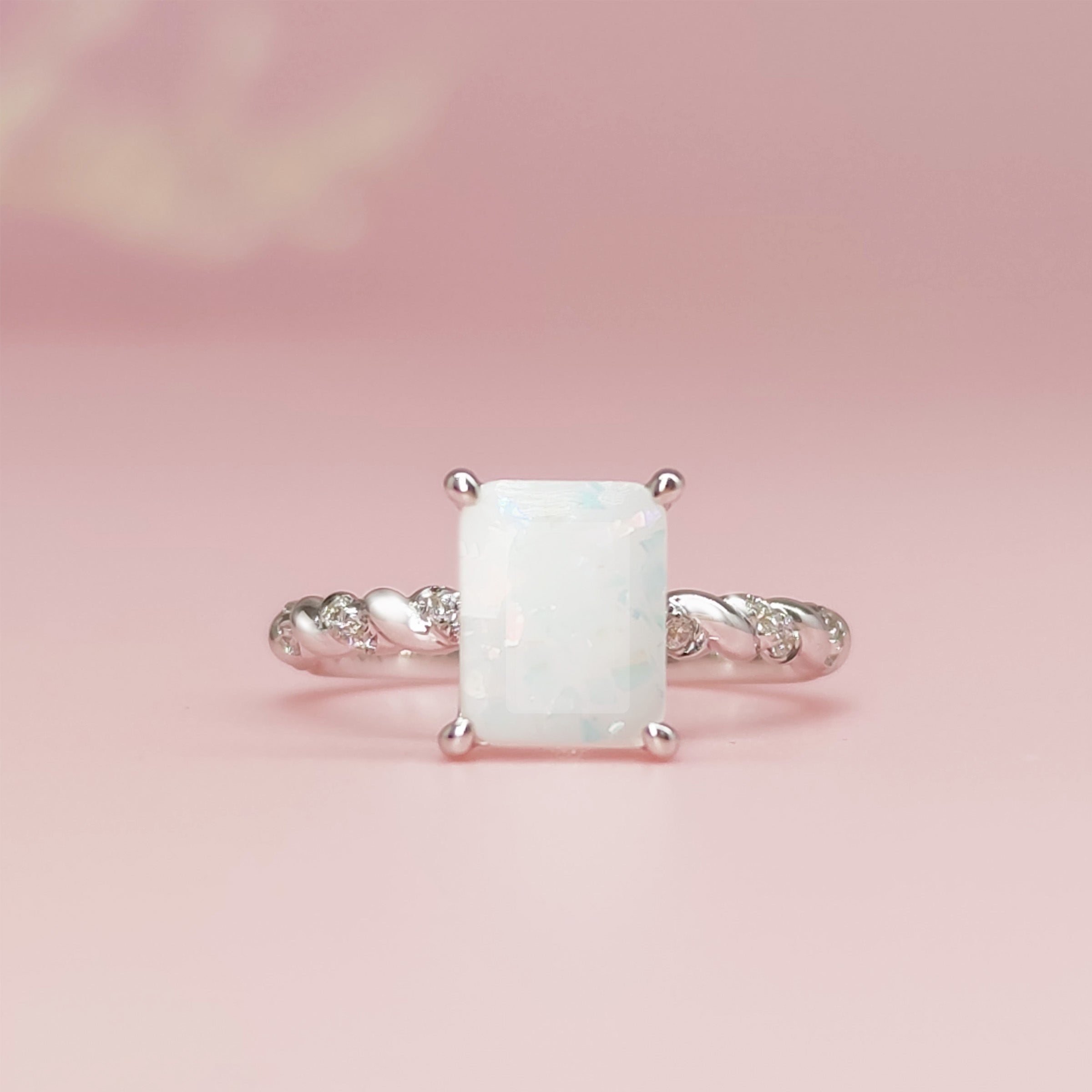 Twisted Elegance Band: Rectangular Twist Solid Gold Breast Milk Ring - Perfect for Nursing Mothers, Breastfeeding Jewelry, Unique Mom Gift for Pregnancy & Postpartum