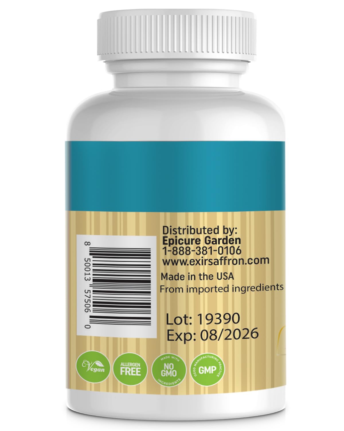 Premium Saffron Supplement for Digestion, Energy & Cognitive Support - 60 Tablets | Enhances Memory, Focus & Vitality - Ideal for Busy Professionals & Students