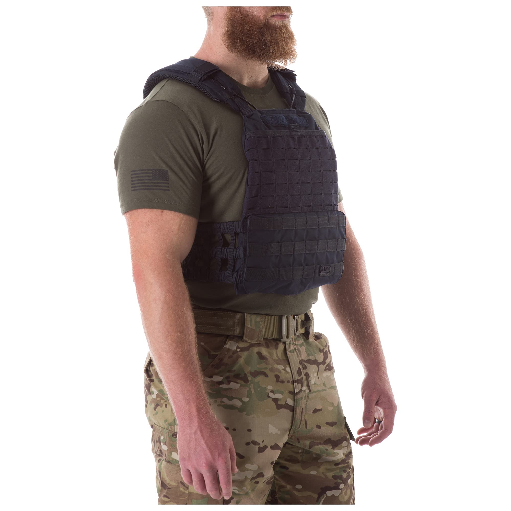 5.11 TacTec Tactical Weighted Vest for Fitness & Workout - Lightweight Durable Nylon Construction - Adjustable Waist (XS-XL) - Style 56100 in Dark Navy - Perfect for CrossFit, Running, Strength Training & Military Exercises