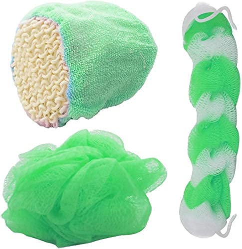 Premium Loofah Sponge & Body Scrubber Set - Exfoliating Bath Sponge for Men & Women - Soft Shower Pouf for Smooth Skin - Perfect for Daily Shower, Spa & Gift Sets