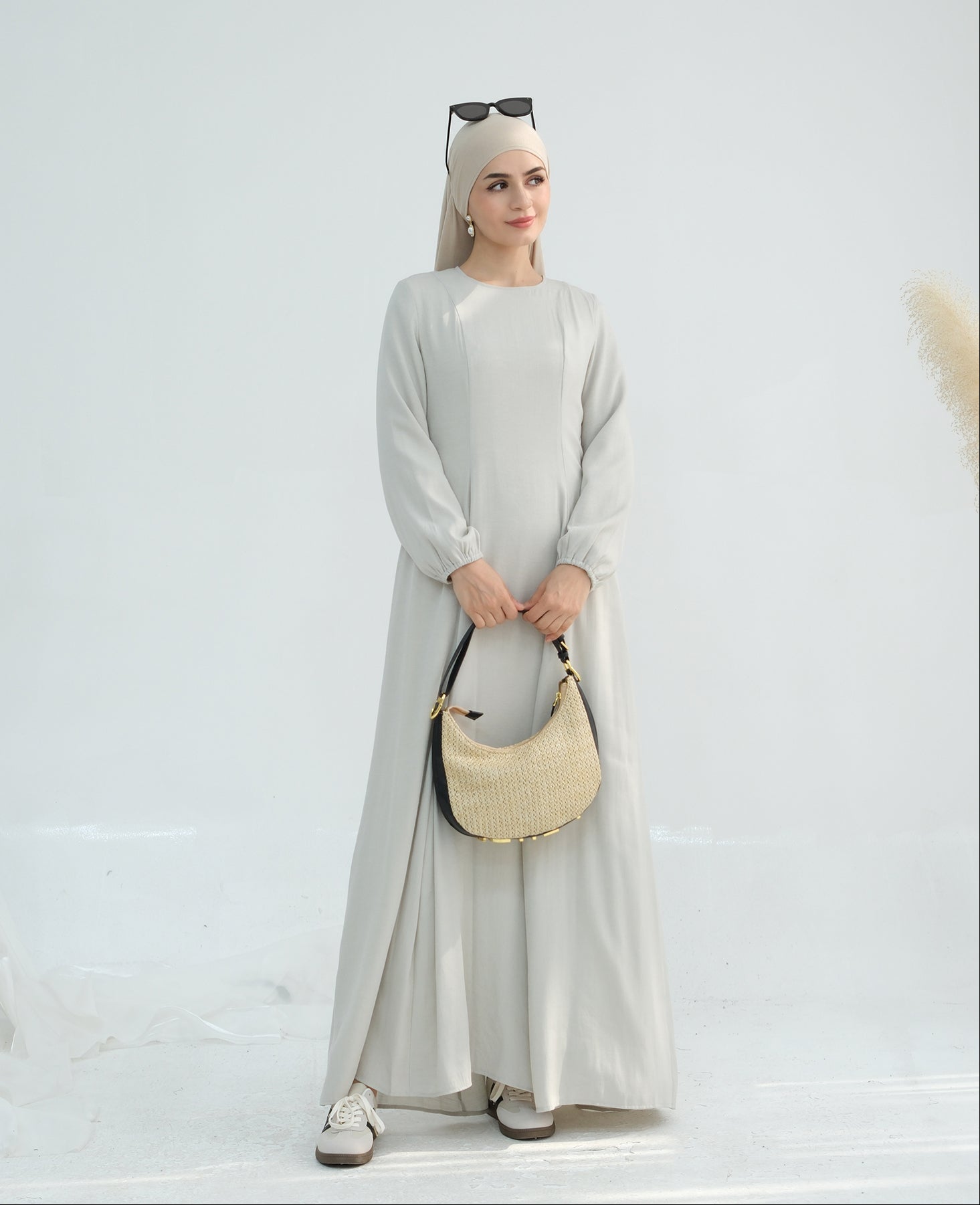 Isabella Maxi Dress for Women - Elegant Long Flowy Summer Dress in Dove Gray | Perfect for Beach, Wedding & Casual Outings