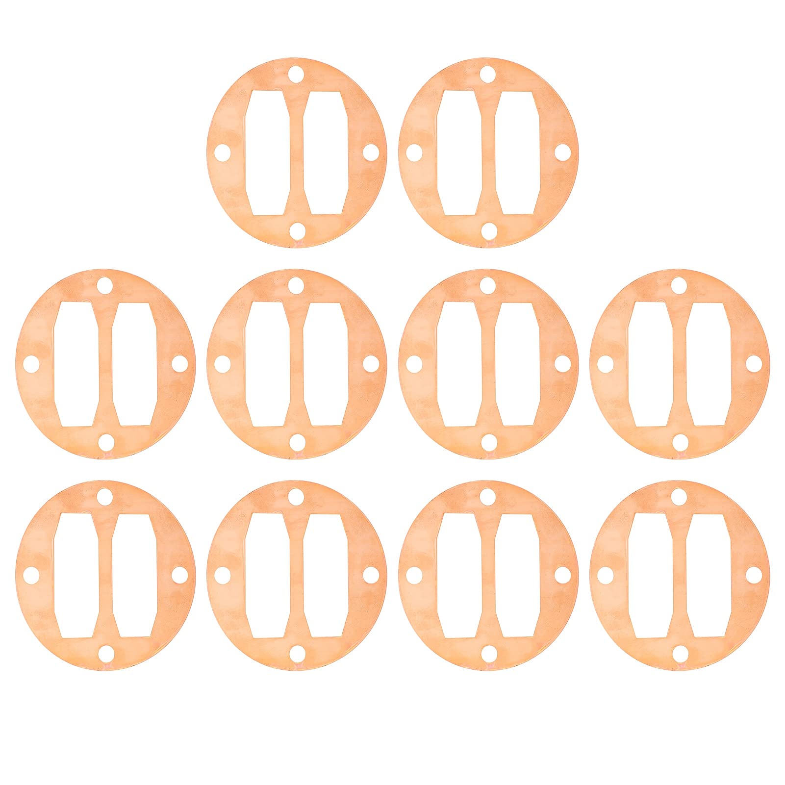 10Pcs Copper Cylinder Sealing Gaskets - High Weldability Replacement for 3P/4P Air Compressors - Perfect for Industrial Machinery & HVAC Systems Maintenance