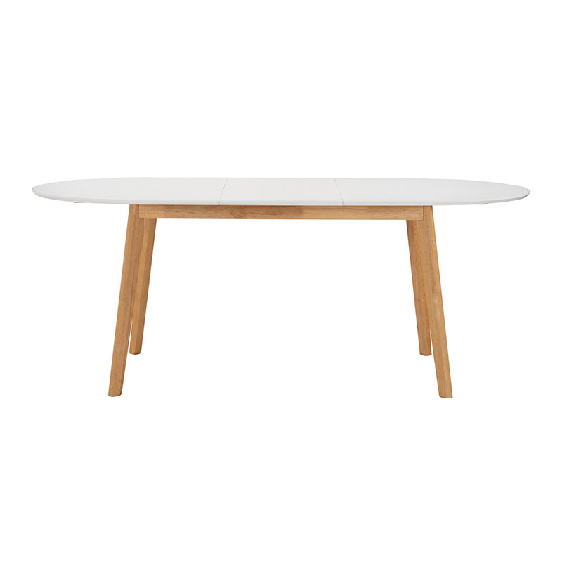 Extendable Dining Table 150-195cm | Werner Expandable Wooden Table | Natural & White Finish | Perfect for Small Spaces & Family Gatherings
