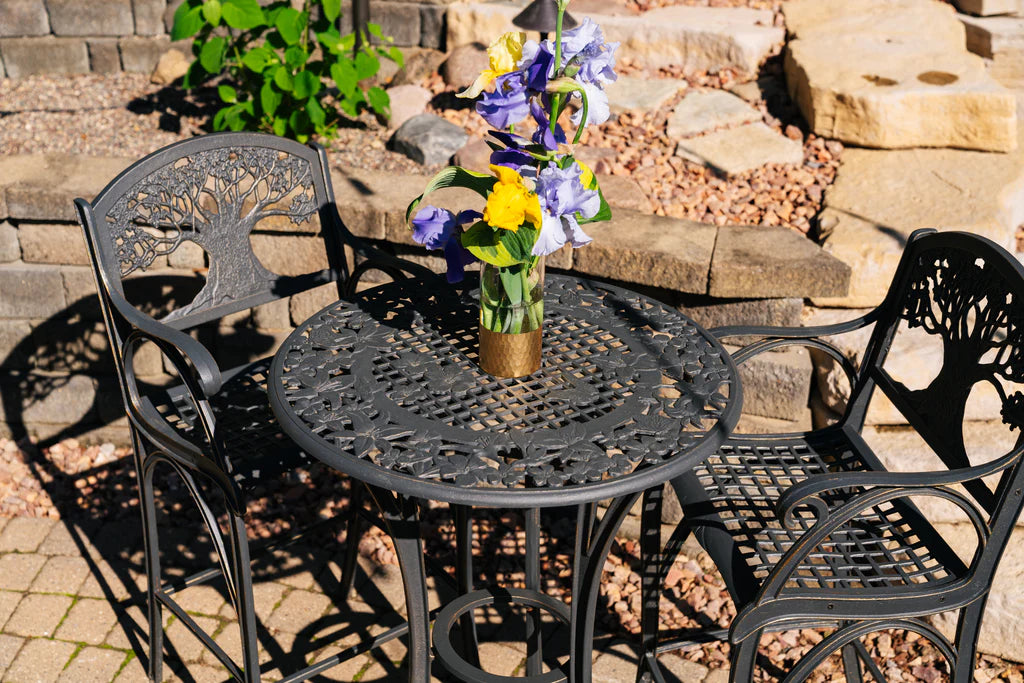 Rustic Outdoor Wildflower Coffee Table - Handcrafted Wooden Garden Table for Patio, Deck & Backyard - Perfect for Picnics, BBQs & Outdoor Gatherings