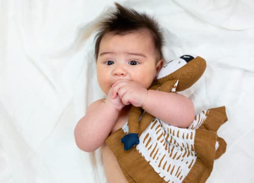 Lulujo Baby Muslin Lovies Toy - Soft Sloth Lovey Blanket for Newborns & Infants | Perfect for Cuddling, Soothing, and Nursery Decor
