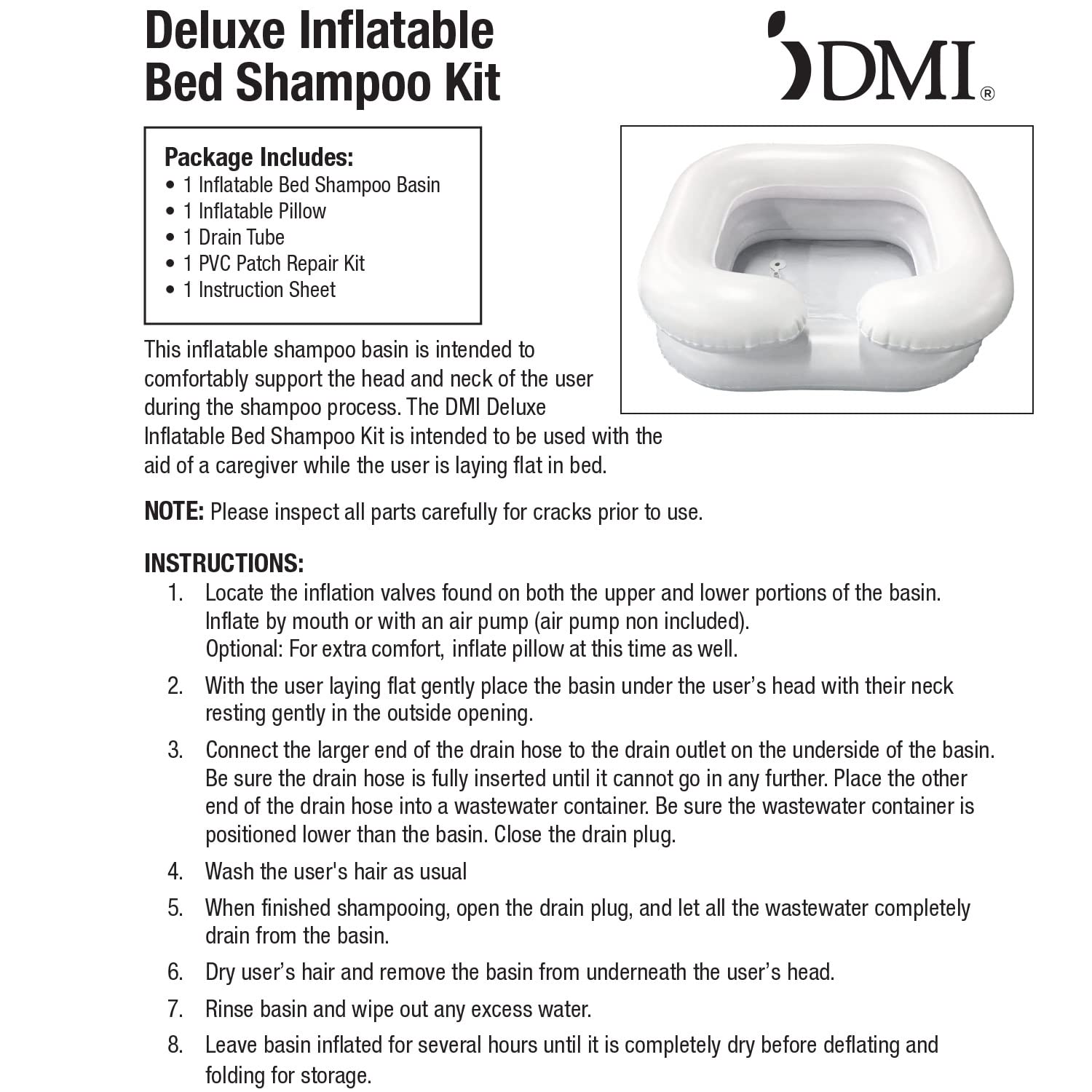 Inflatable Hair Washing Basin for Bedridden Patients - Portable Shampoo Bowl for Elderly, Disabled & Kids | Home Hair Care Solution for Injured & Post-Surgery Recovery | Detox Tub for Dreadlocks - Perfect for Home Nursing & Salon Use