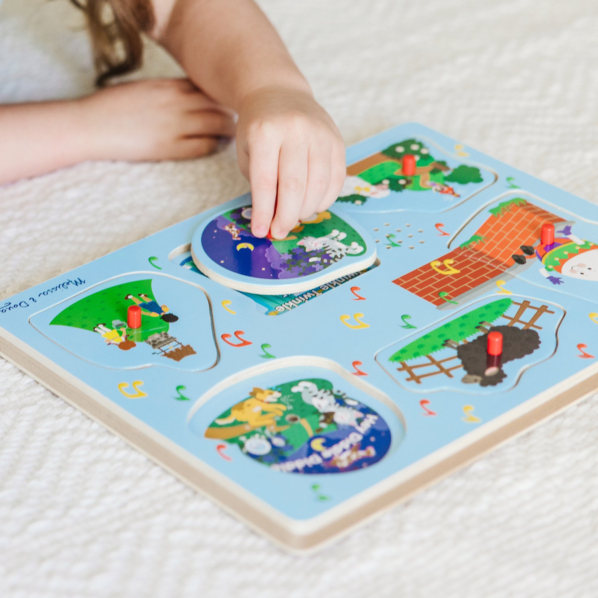 Best 6-Piece Nursery Rhymes 2 Sound Puzzle for Toddlers - Interactive Learning Toy for Early Childhood Education & Playtime Fun