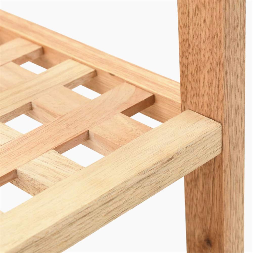 Premium Solid Walnut Wood Shoe Rack Organizer - 27.2