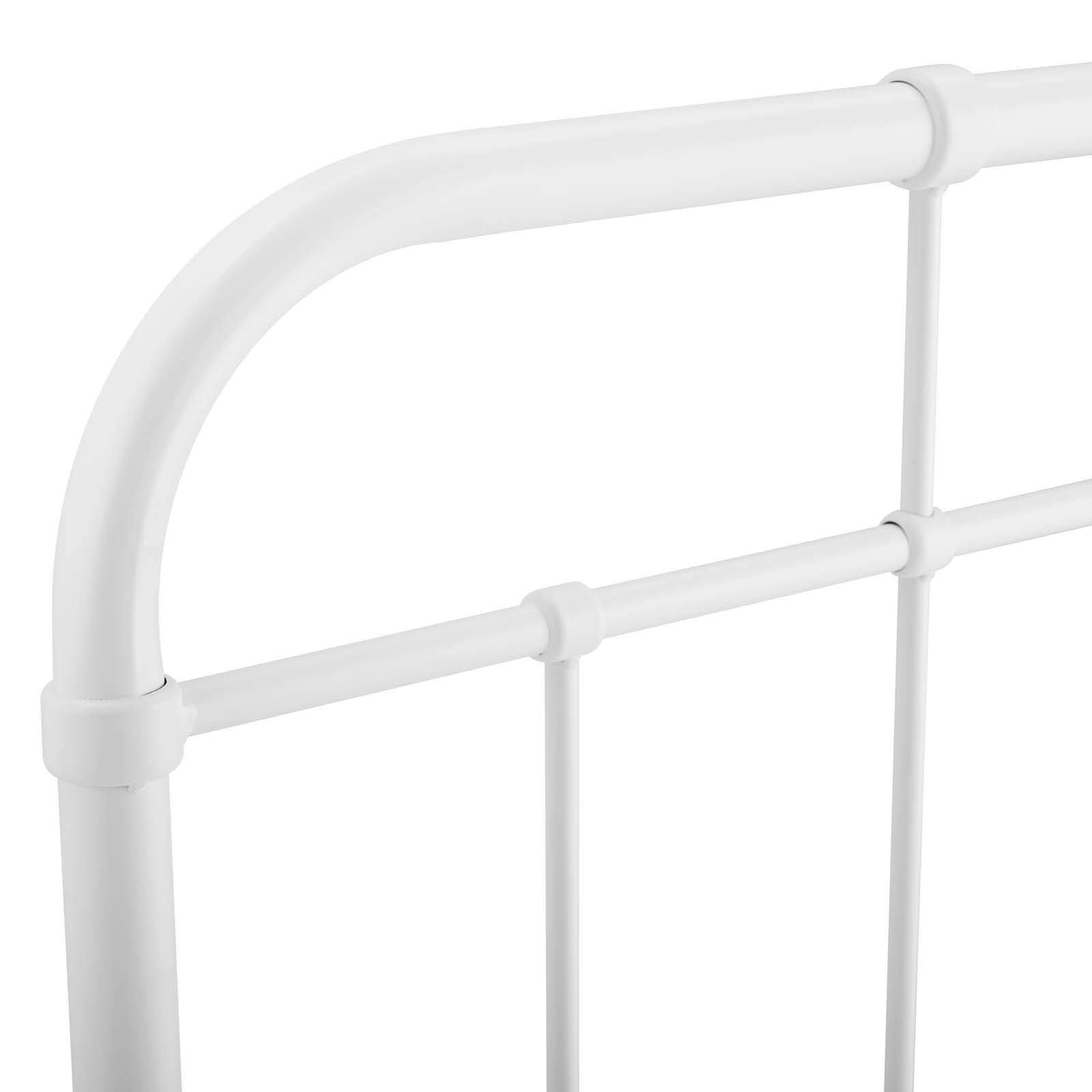 Modway Alessia Modern Farmhouse White Metal Queen Headboard - Elegant Bedroom Decor for Farmhouse & Rustic Style Homes