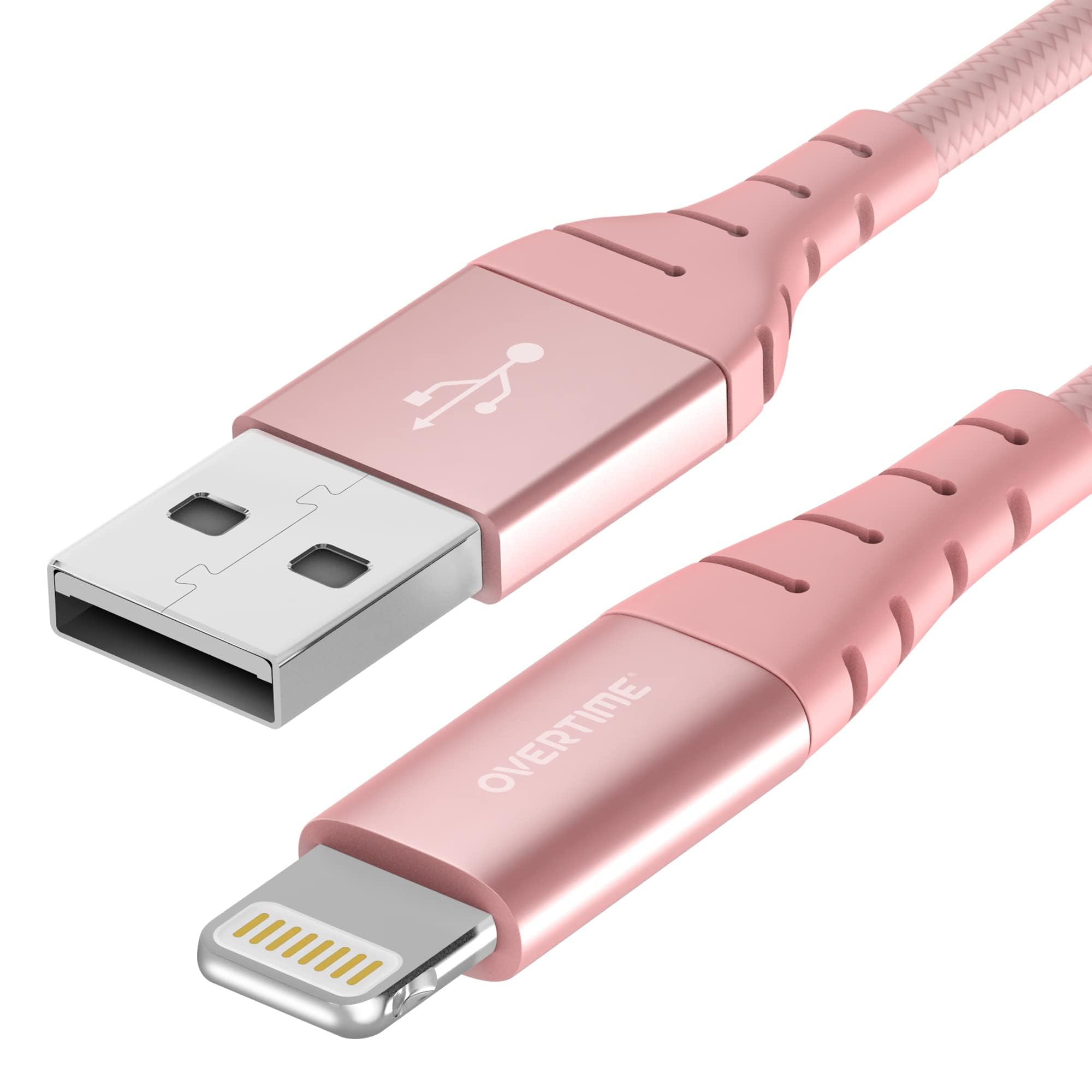 Premium MFI Certified Lightning Cable - 6ft Fast Charging USB A to Lightning Cable for iPhone, iPad, iPod | Durable & Portable Apple Charger Cord | Rose Gold | Perfect for Home, Office & Travel Charging