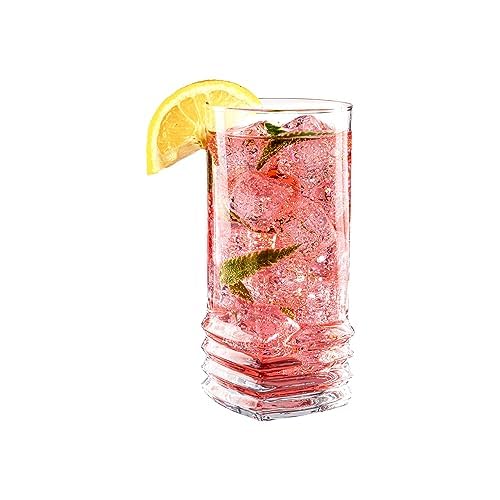 Vikko 11.5 oz Thick & Durable Water Glasses Set of 6 - Heavy Duty Highball Tumblers for Kitchen, Bar, Restaurant - Dishwasher Safe Drinking Glasses for Iced Tea, Juice, Cocktails & Everyday Use