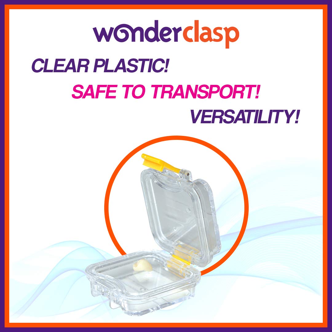 Dental Creations Wonderclasp Pillow Crown Storage Box - 100 Count Transparent Membrane Film Tooth Container with Secure Latch | Ideal for Dental Crowns, Bridges & Temporary Restorations | Perfect for Dentists, Labs & Home Dental Care