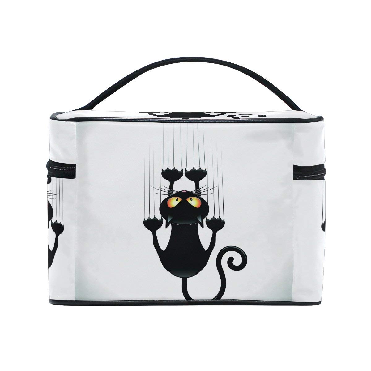 Cat Paw Print Makeup Bag - Waterproof Travel Cosmetic Organizer for Women, Large Capacity Train Case Toiletry Pouch (Perfect for Travel, Gym, Daily Use & Gift Giving)