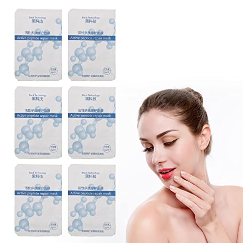 10Pcs Active Peptide Repair Face Mask - Skin Whitening & Moisturizing, Fast Absorption for Brightening & Hydration | Perfect for Daily Skincare Routine & Spa Night