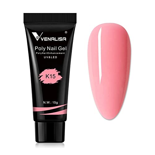Venalisa Poly Builder Gel - 15g Professional Acrylic Nail Extension Gel for Strong & Natural-Looking Nails | Perfect for Salon, DIY Manicures & Nail Art | Long-Lasting Poly Nail Polish (K15)