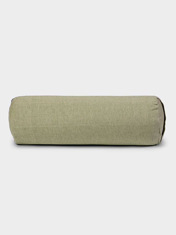 Organic Buckwheat Meditation Bolster Cushion for Yoga & Zen - Two-Tone Yoga Pillow for Home Studio, Meditation & Relaxation - Perfect for Yoga Practice, Zen Meditation & Stress Relief