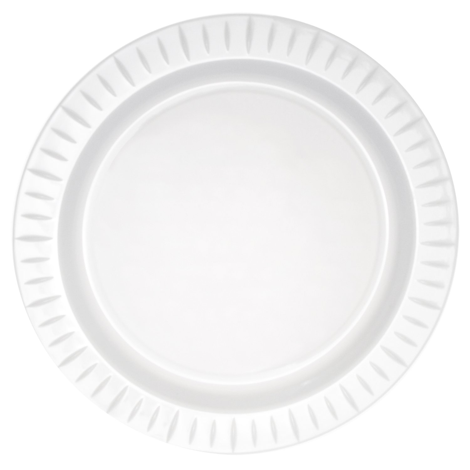 Elegant White Hard Plastic Appetizer Plates 5