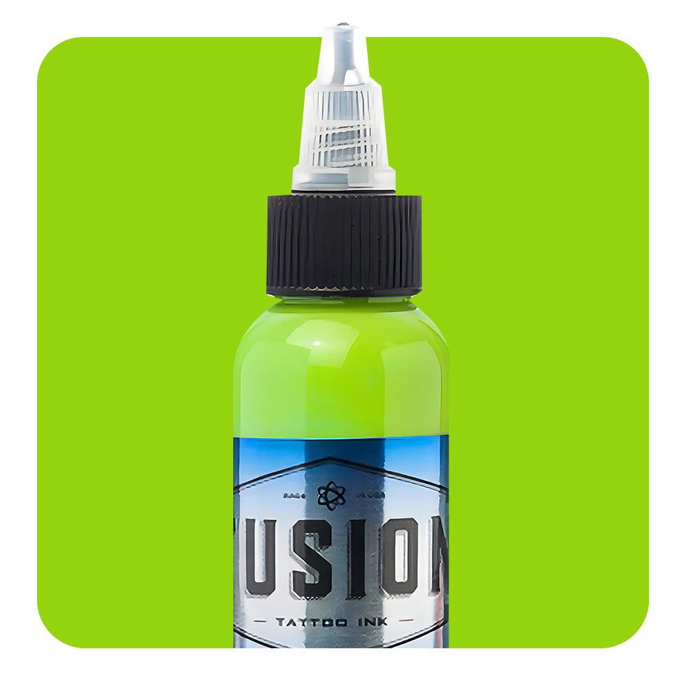 Premium Key Lime Green Tattoo Ink - Professional Fusion Tattoo Ink Set - Various Sizes Available - Perfect for Tattoo Artists & Body Art Enthusiasts
