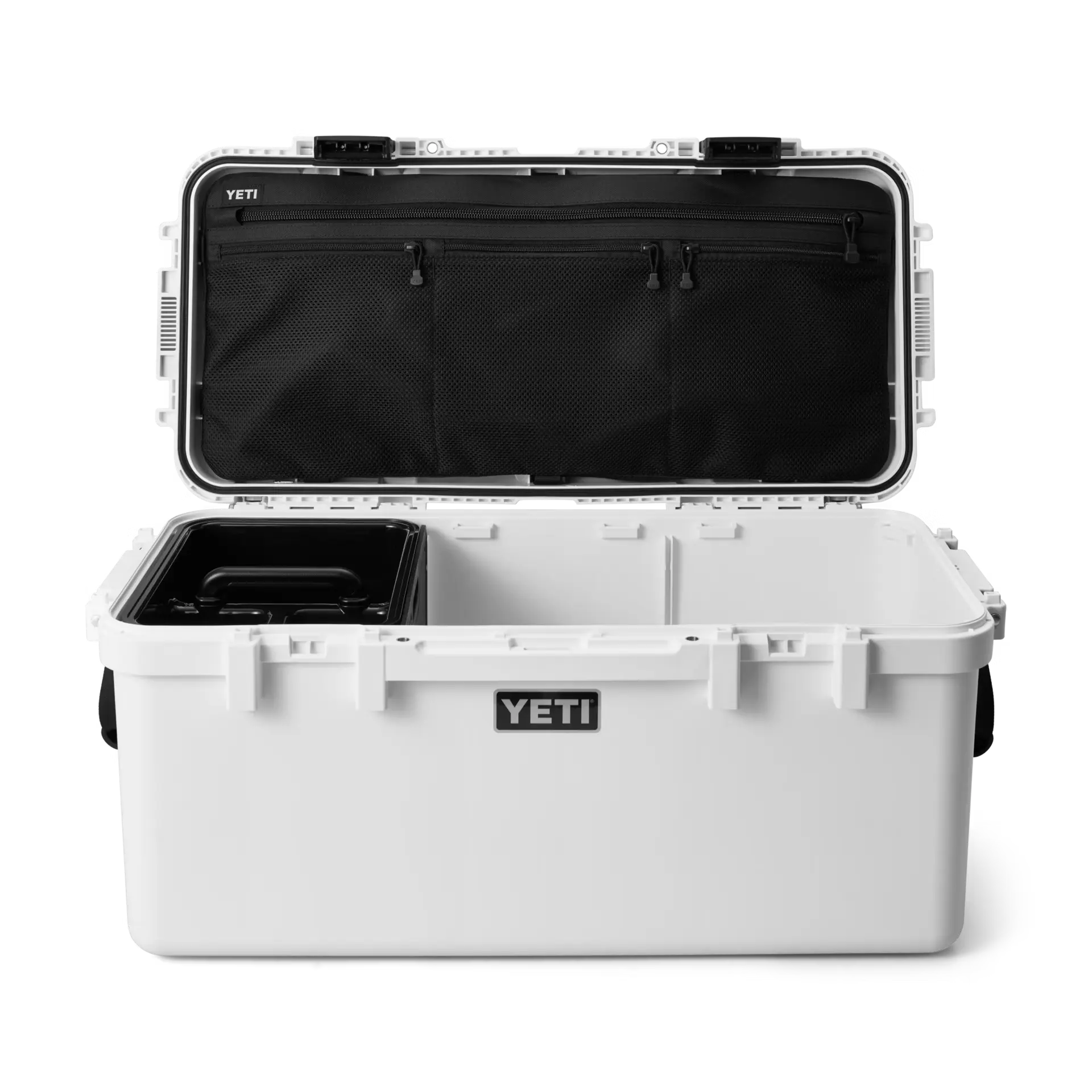 LoadOut GoBox 60 - Durable Waterproof Storage Container with Secure Latches | Perfect for Camping Gear, Outdoor Equipment & Vehicle Organization (White)