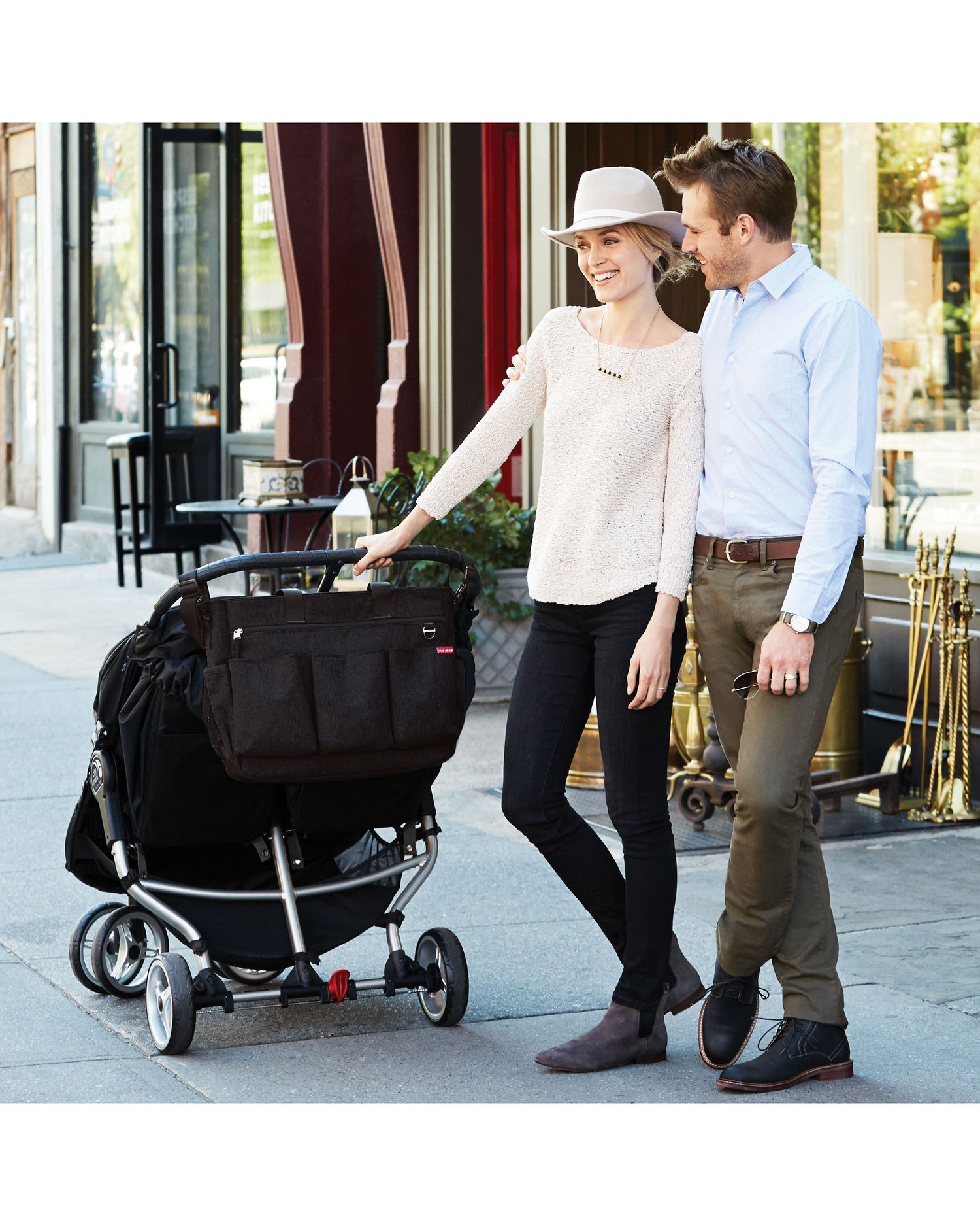 Skip Hop SH230100 Duo Signature Double Diaper Bag - Black | Stylish & Spacious Baby Bag for Moms, Perfect for Travel, Daycare & Everyday Use