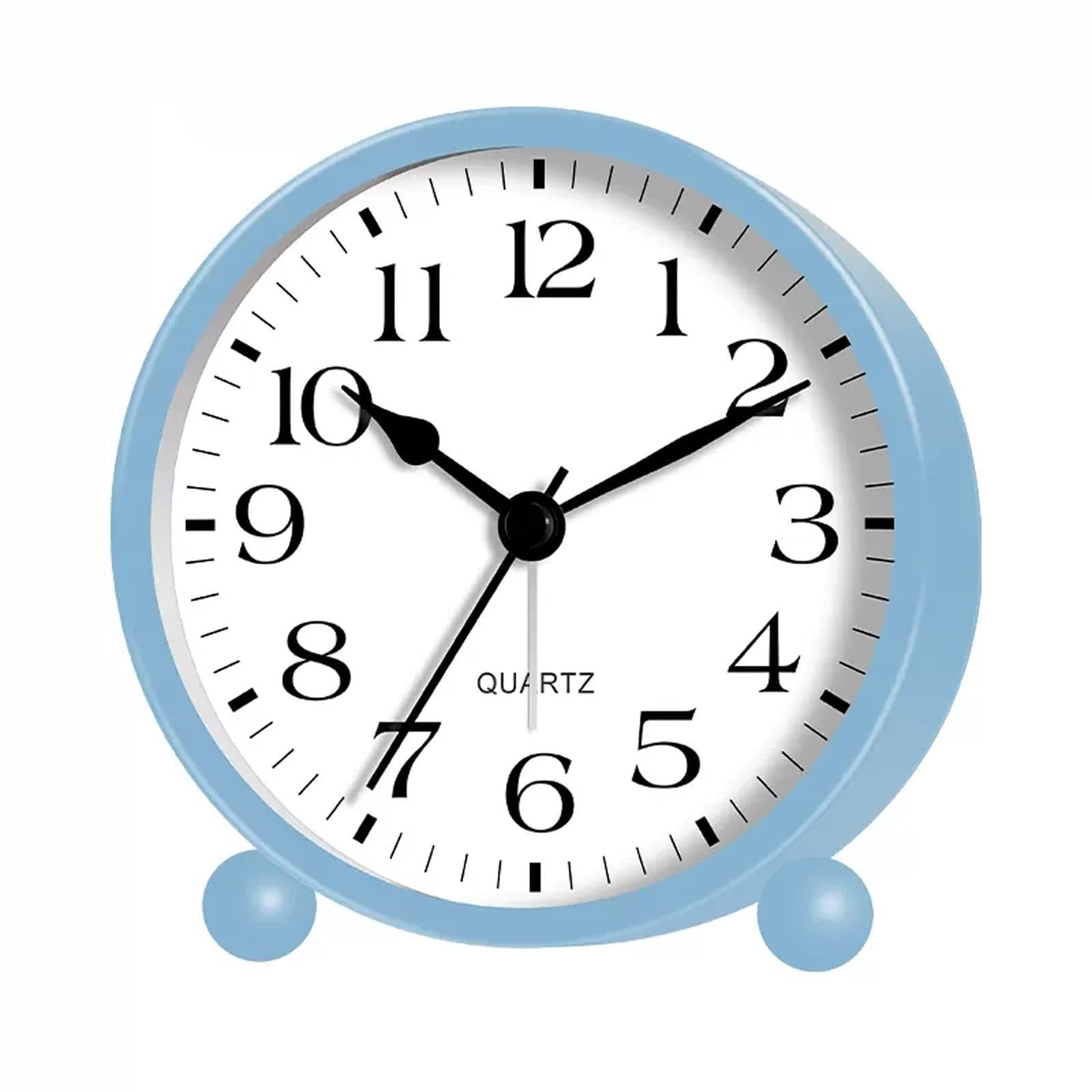 **Silent Analog Alarm Clock with Night Light - Battery Operated, Easy to Set, No Ticking - Perfect for Bedroom, Desk & Home Decor - Ideal for Light Sleepers, Kids & Office Use**