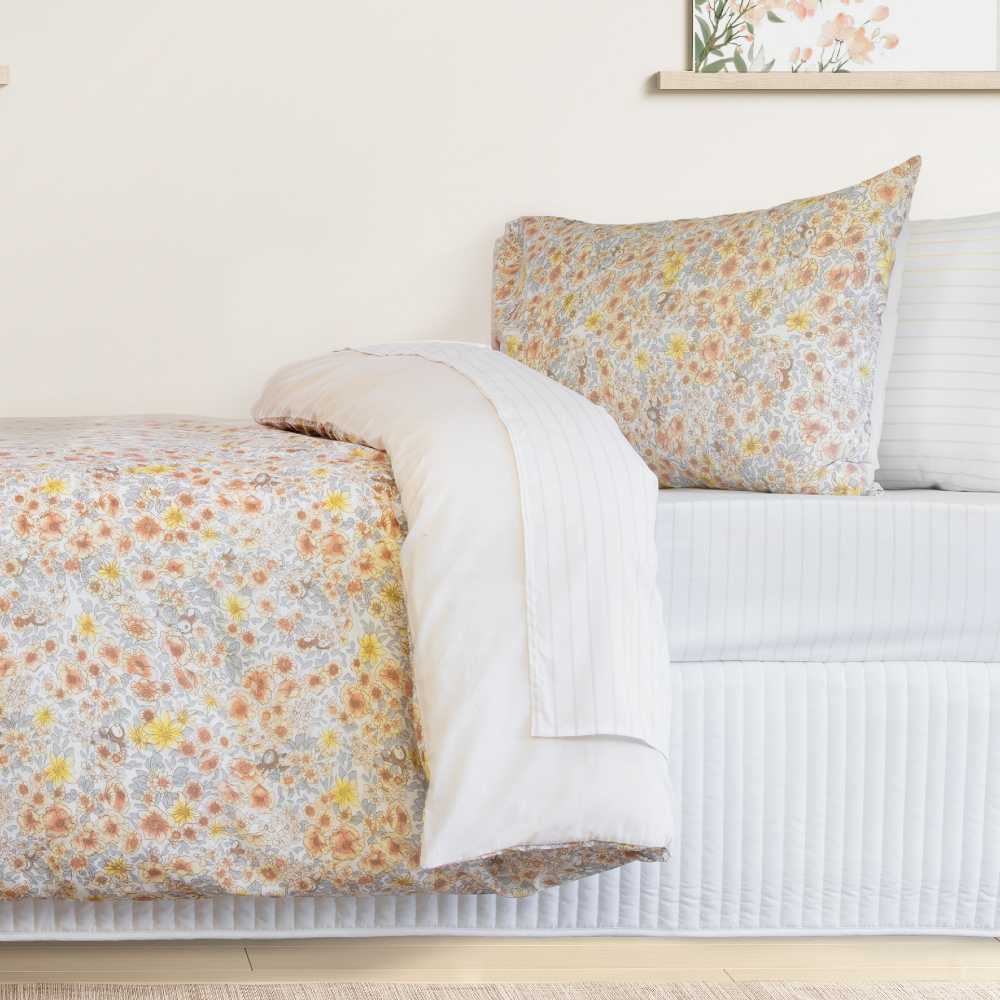 Floral Pink Quilt Cover Set - Queen Size Bedding with Pillowcases | Soft Cotton Duvet Cover for Bedroom Decor, Hotel Style Luxury Comfort