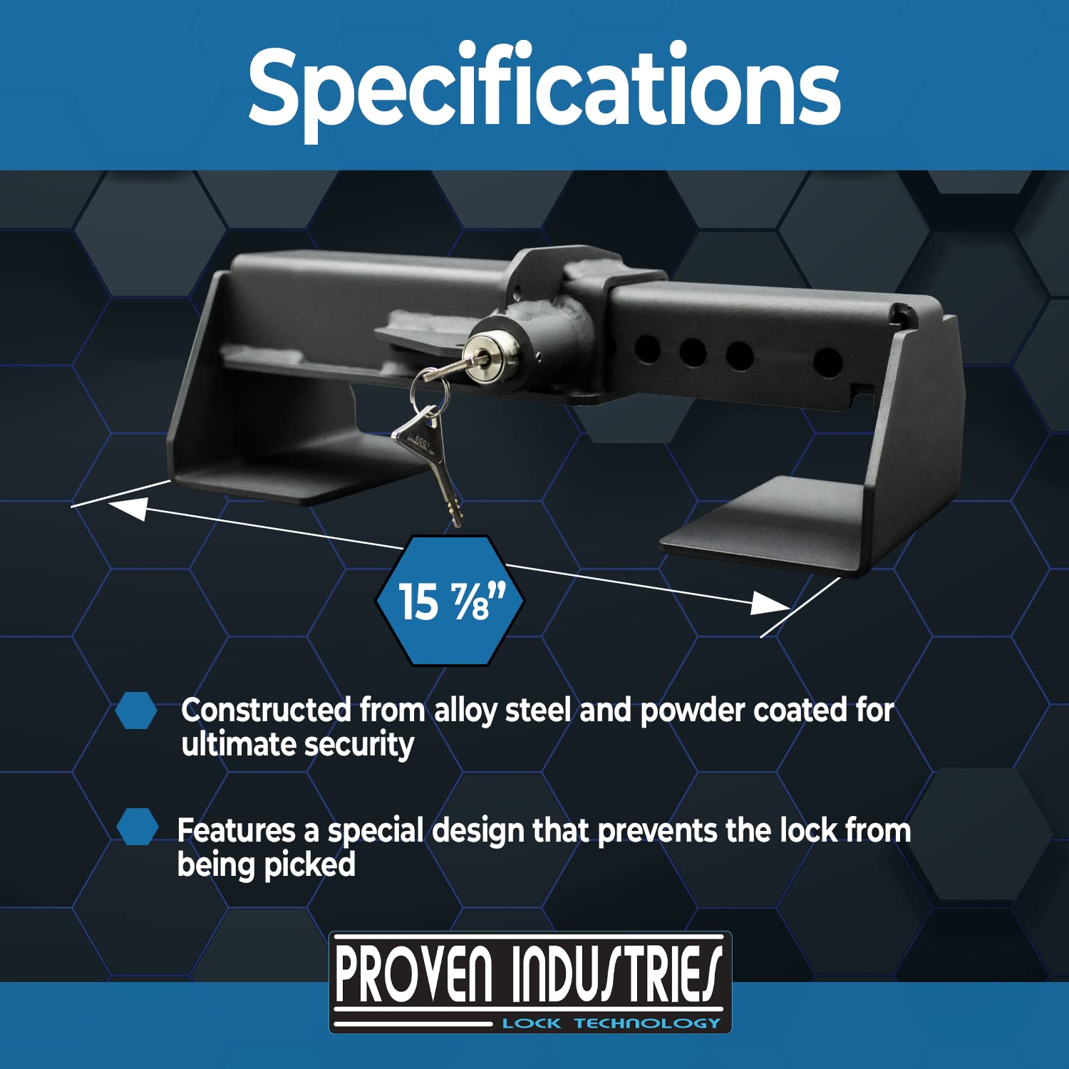 Proven Industries Heavy Duty Steel Cargo Door Lock CDL - Secure Semi Truck Trailers & Shipping Containers | Weatherproof & Anti-Theft Protection for Transport Security