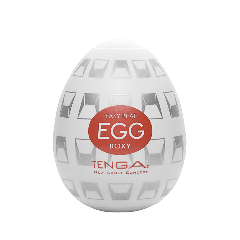 Tenga Egg Boxy Male Masturbator - Discreet & Reusable Pleasure Egg for Men - Perfect for Travel & Solo Play