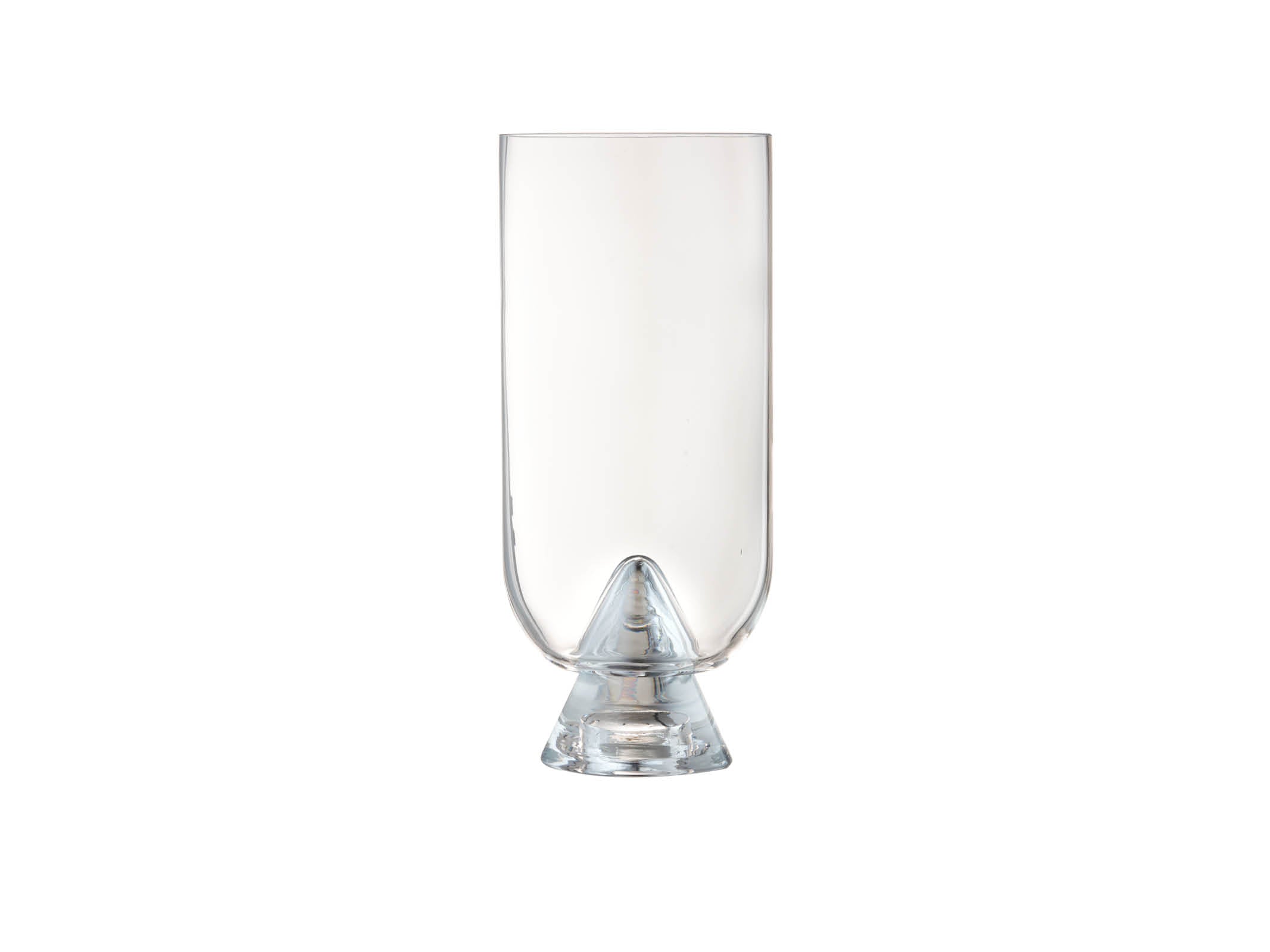 Glacies Glass Vase - Elegant Modern Home Decor for Flowers, Centerpiece, Wedding & Living Room Decorations