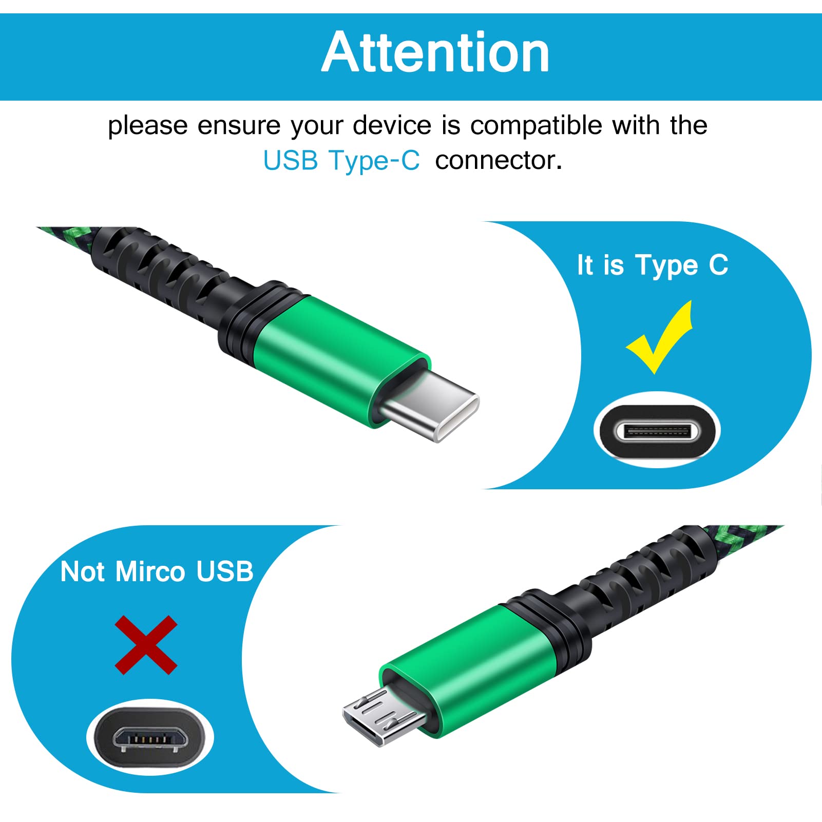 3-Pack 6FT USB C to USB A Fast Charging Cable - Compatible with Google Pixel 8a/8 Pro/8/9 Pro XL/7a/7 Pro/7/6a/6/5/4/3, Samsung Galaxy S24 FE/S24 Ultra/S25, iPhone 16 - High-Speed Charging & Data Sync for Home, Office & Car Use