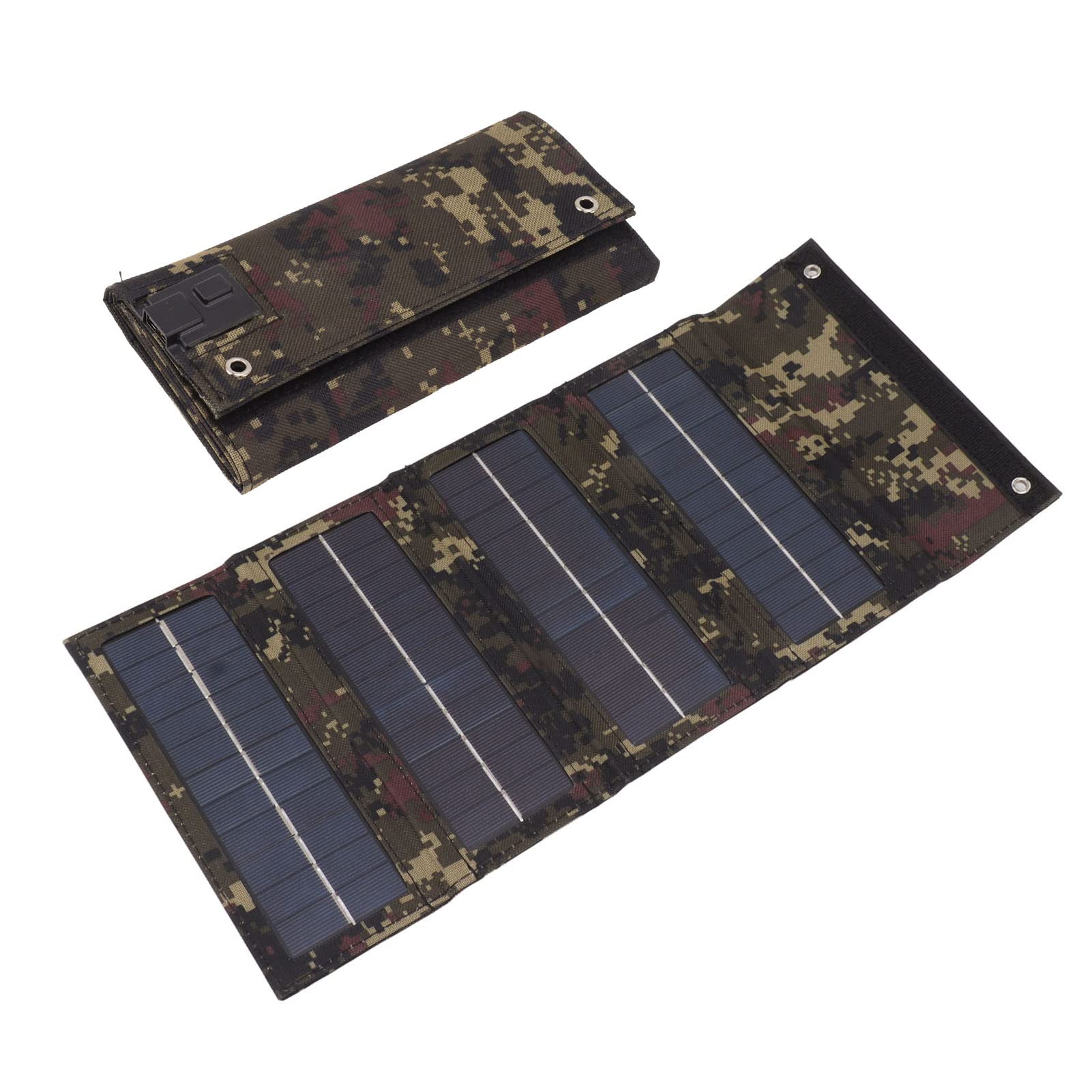 40W Foldable Solar Panel Charger - Portable 4-Fold Solar Charger for Outdoor Camping, Hiking, Emergency Power - Compatible with Phones, Tablets & USB Devices (Camouflage Design) | Perfect for Off-Grid Adventures, Power Outages & Emergency Preparedness