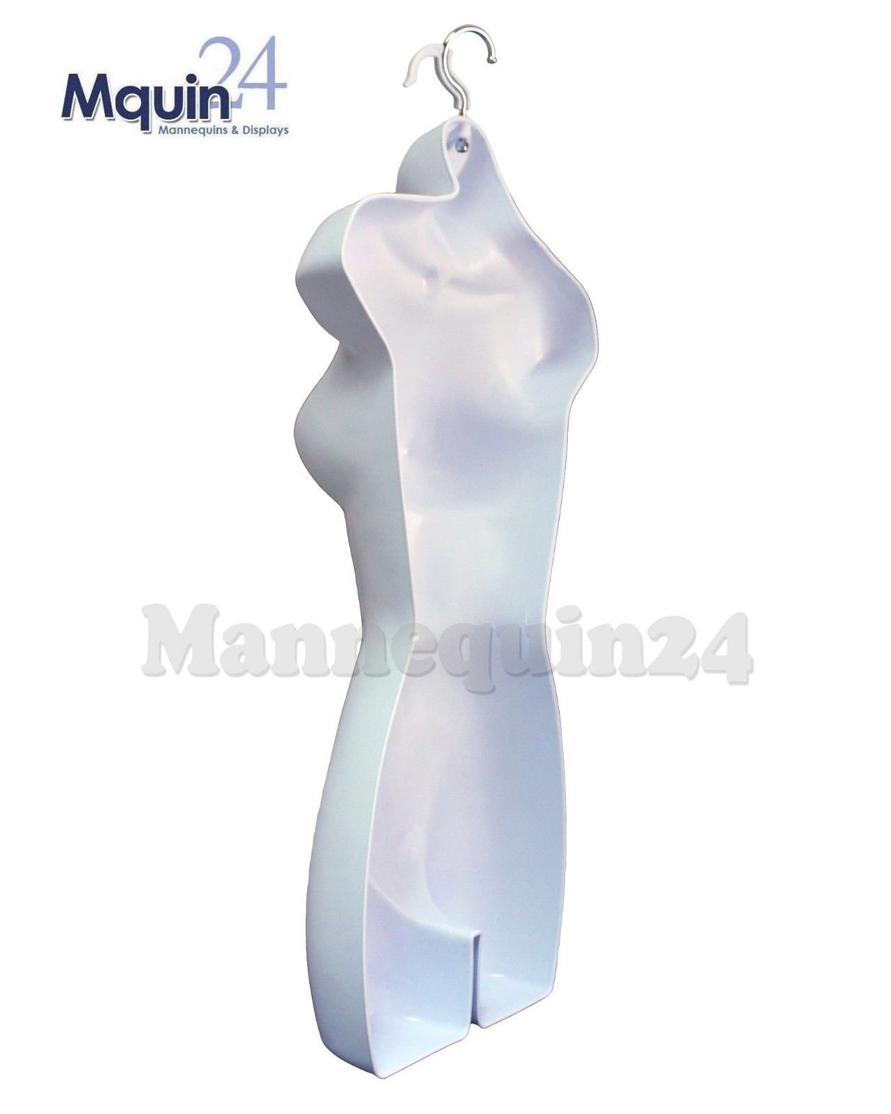 Female & Male Dress Mannequin Set - Adjustable White Display Forms (2-Pack) for Clothing Boutique, Retail Store, and Fashion Photography