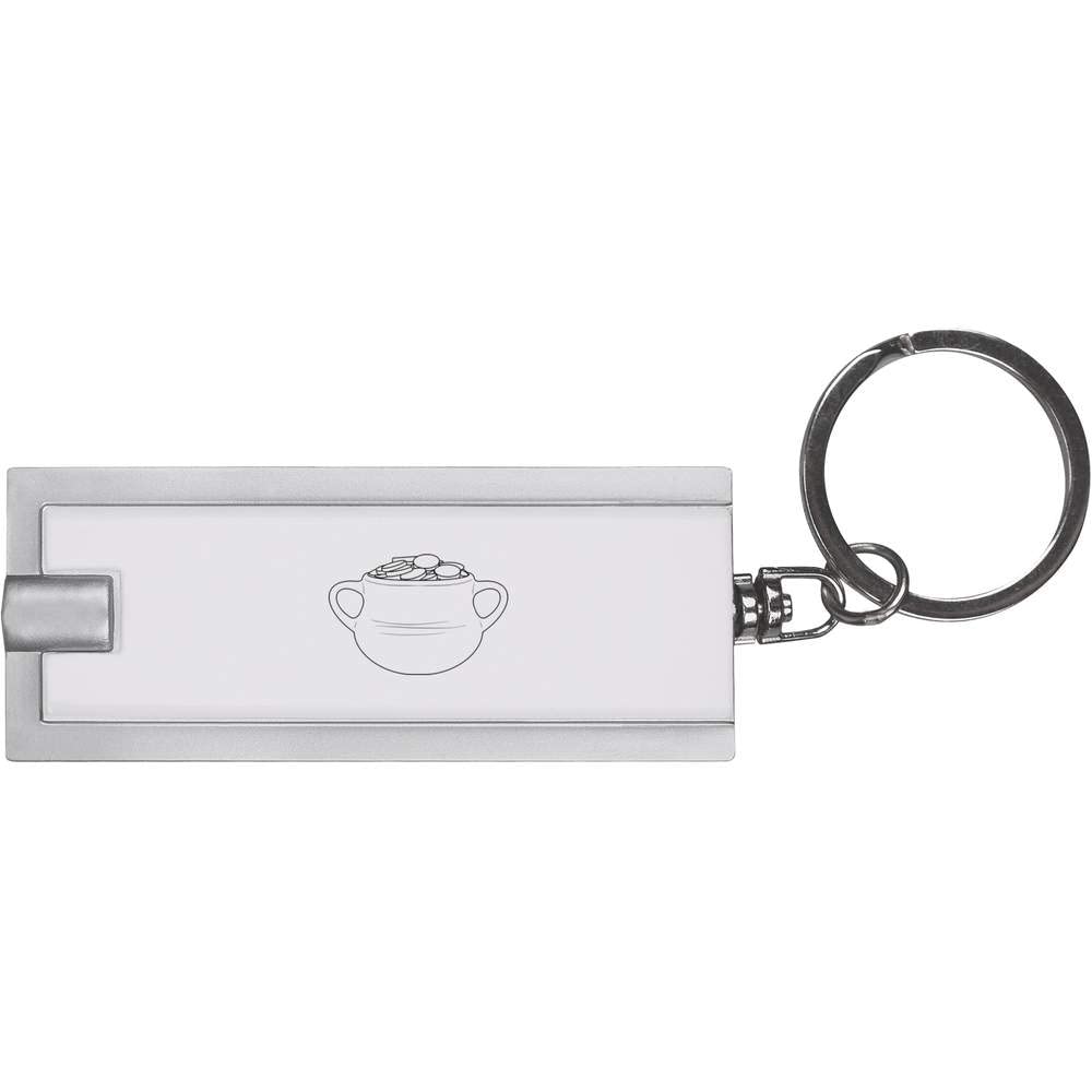 Azeeda 'Pot of Gold' LED Keychain Flashlight - Compact Portable Light for Keys, Camping, Hiking & Emergency Use (KT00028142)