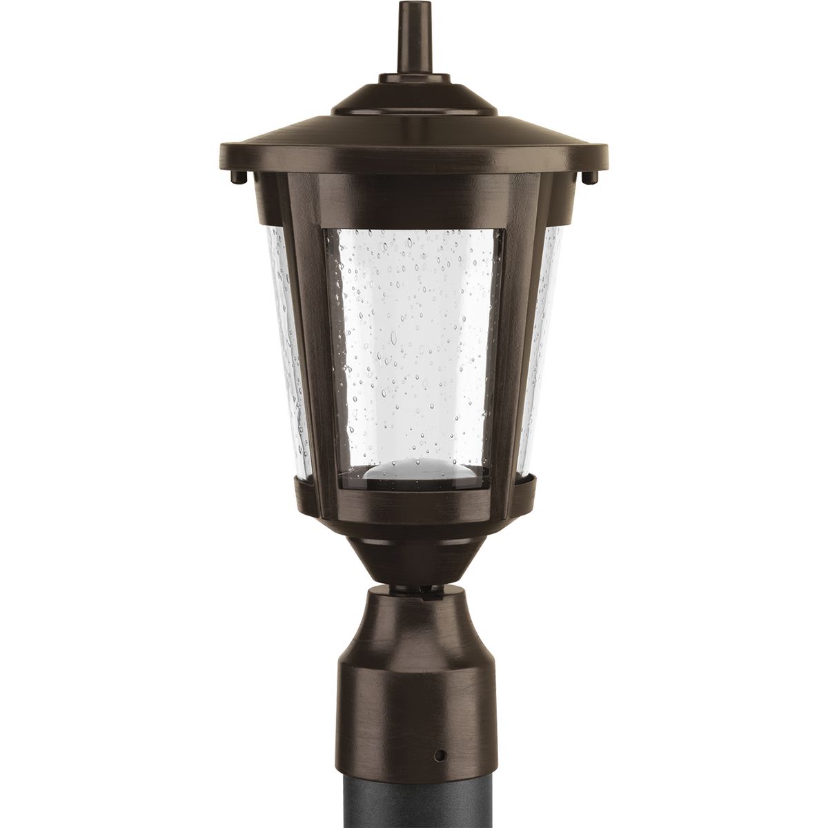 East Haven Collection LED Post Lantern - Outdoor Solar Powered Light for Garden, Patio, Walkway & Driveway Lighting - Weather Resistant & Energy Efficient