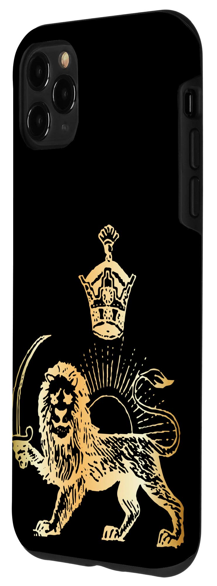 iPhone 11 Pro Max Case with Persian Flag Design - Iranian Lion Sun and Crown Motif for Iran & Persia Pride | Perfect for Travel, Cultural Events & National Celebrations