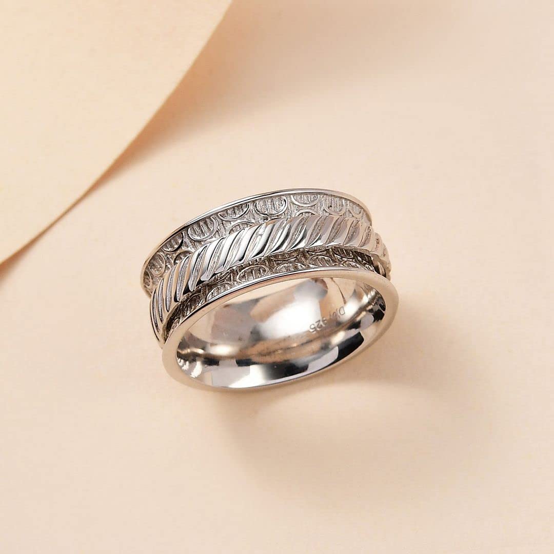 925 Sterling Silver Mom Spinner Ring for Women - Elegant Spinning Band Jewelry Gift for Mother's Day, Birthday & Anniversary - Perfect for Everyday Wear, Special Occasions & Gift Giving