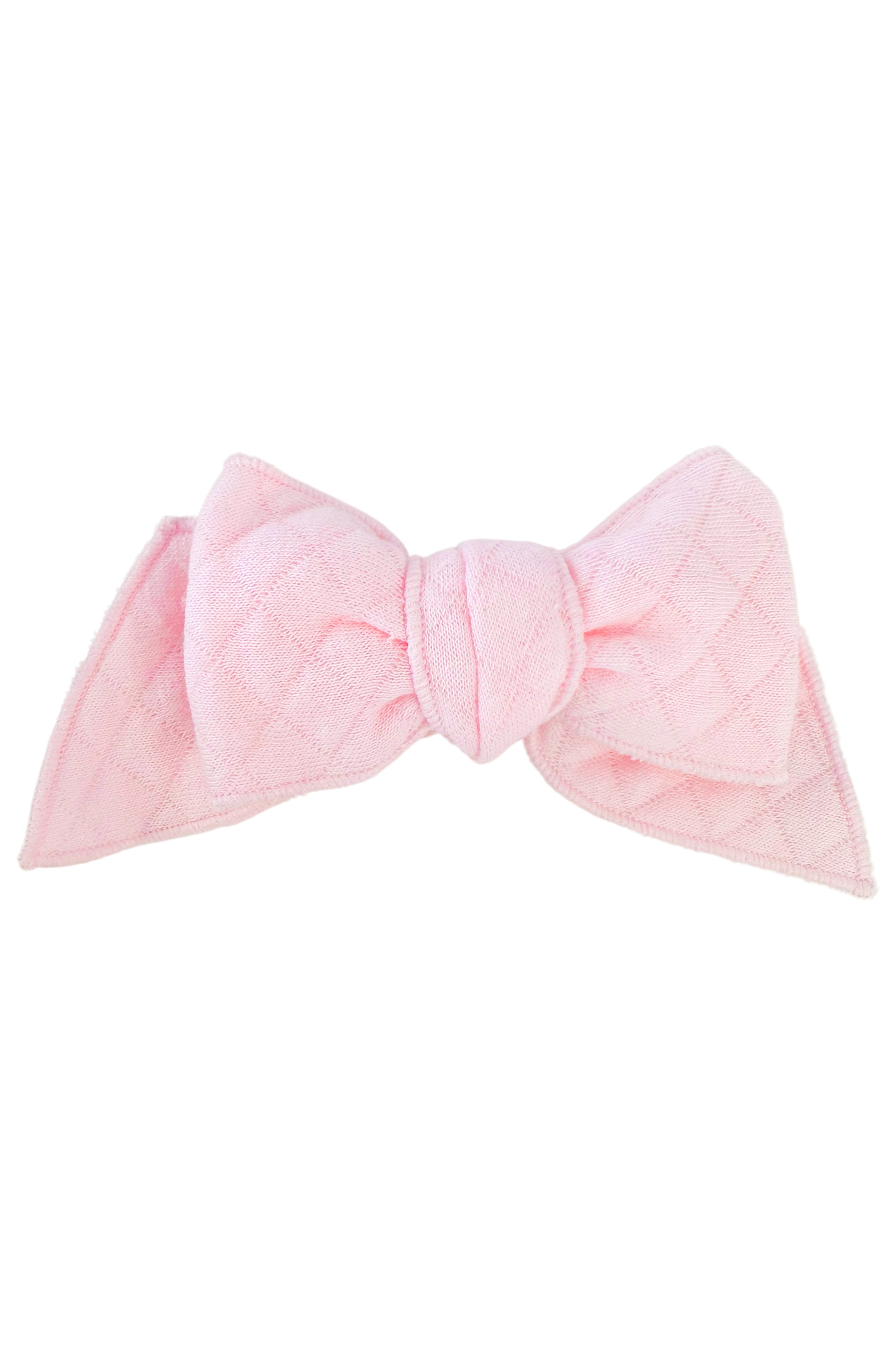 Adorable Baby Pink Diamond Stitch Hair Bow - Cute Hair Accessories for Girls, Toddlers & Infants - Perfect for Parties, Photoshoots & Everyday Wear