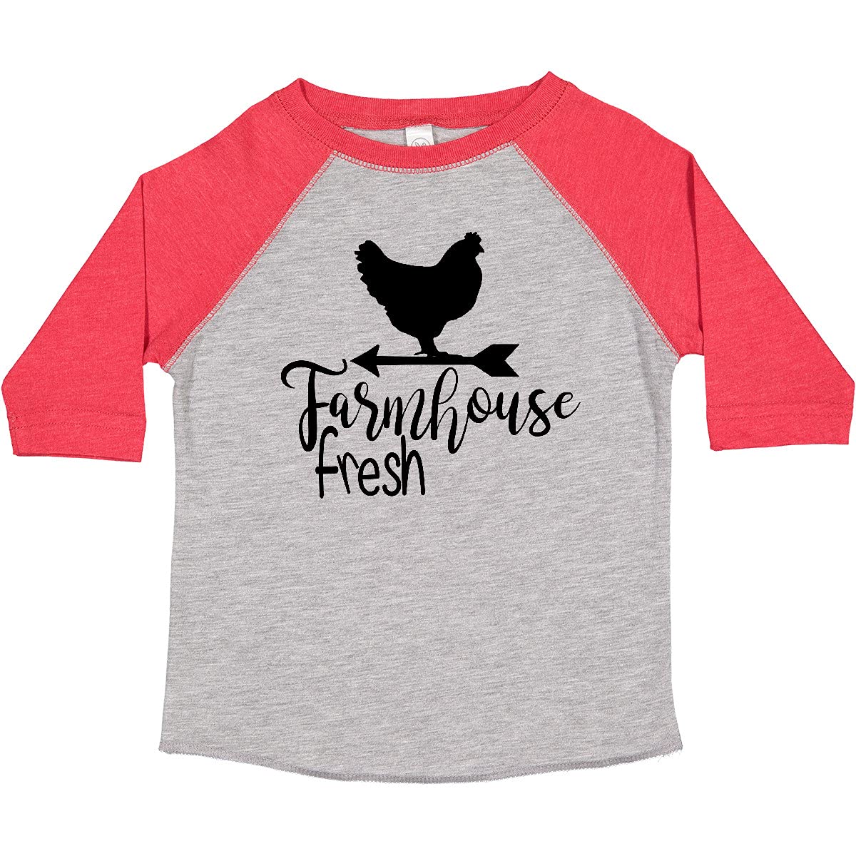 Inktastic Farmhouse Fresh Chicken Toddler T-Shirt - Cute Farm Animal Graphic Tee for Boys & Girls - Perfect for Playdates, Farm Visits & Family Photos