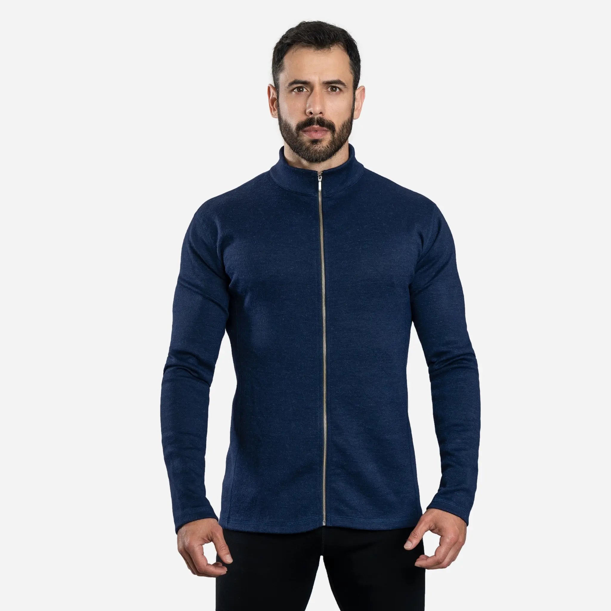 Men's Alpaca Wool Jacket - 420 Midweight Full Zip Fleece for Outdoor Hiking & Winter Travel | Warm & Durable Cold Weather Coat