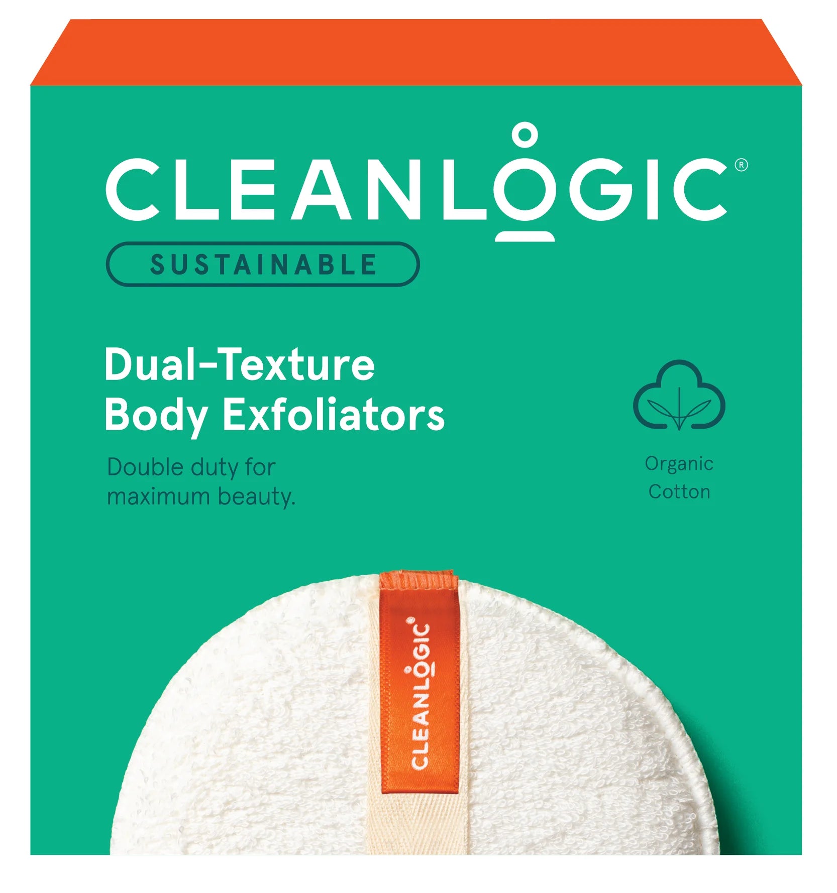 Cleanlogic Sustainable Dual Texture Exfoliating Body Scrubber - Eco-Friendly Bath & Shower Accessory for Smooth Skin - Perfect for Spa Day & Daily Skincare Routine